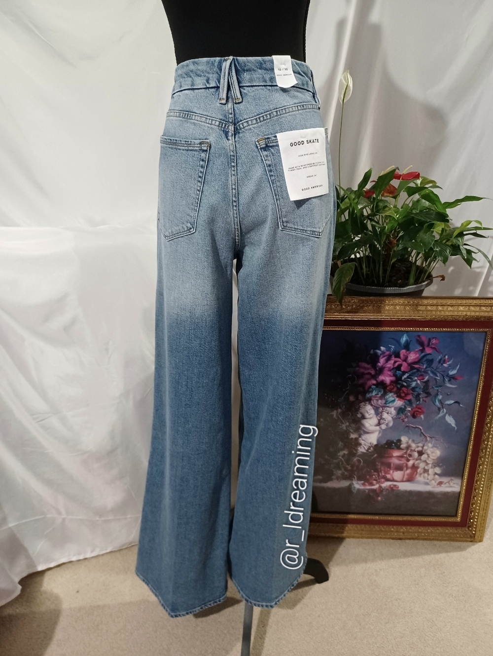 NWT Good American Good Skate Wide Jeans Size 10/30 in Indigo1142 - Picture 14 of 16